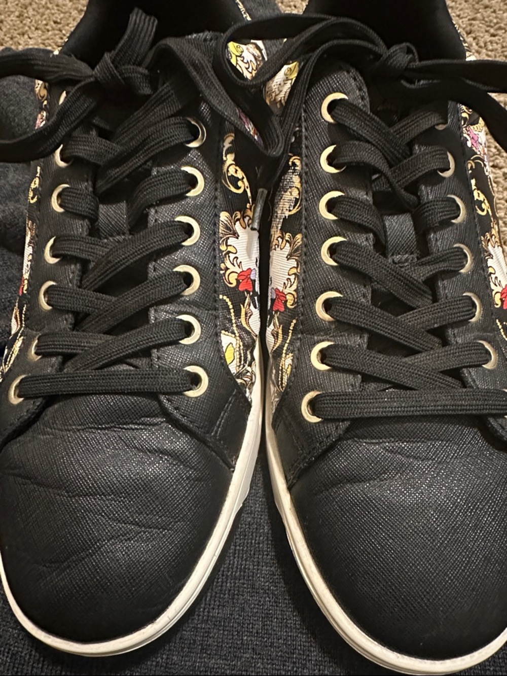 Aldo x Disney Graphic Lace-Up Low-Top Sneakers black cartoon print Men’s 8 - Picture 6 of 6